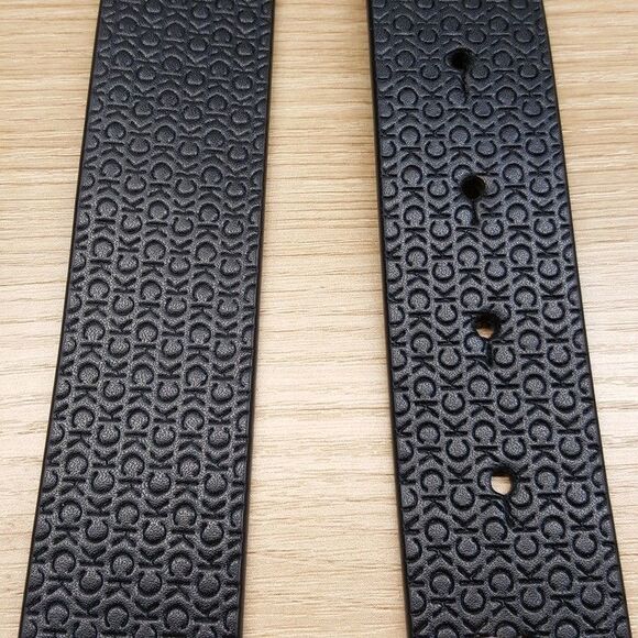 CALVIN KLEIN Belt Mens Size XL 42 44 Black Interchangeable Reversible Set Logo - Picture 3 of 9